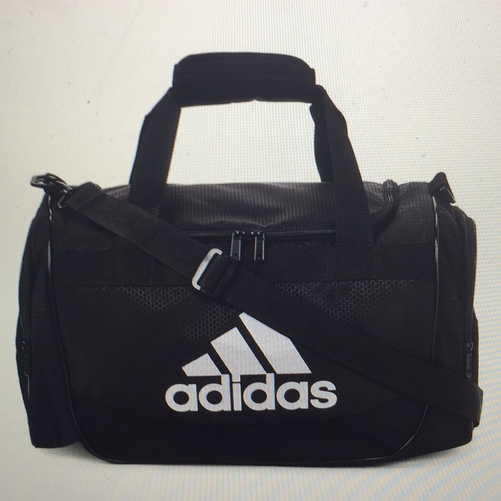ADIDAS BLACK DEFENSE SMALL DUFFEL (NWT)